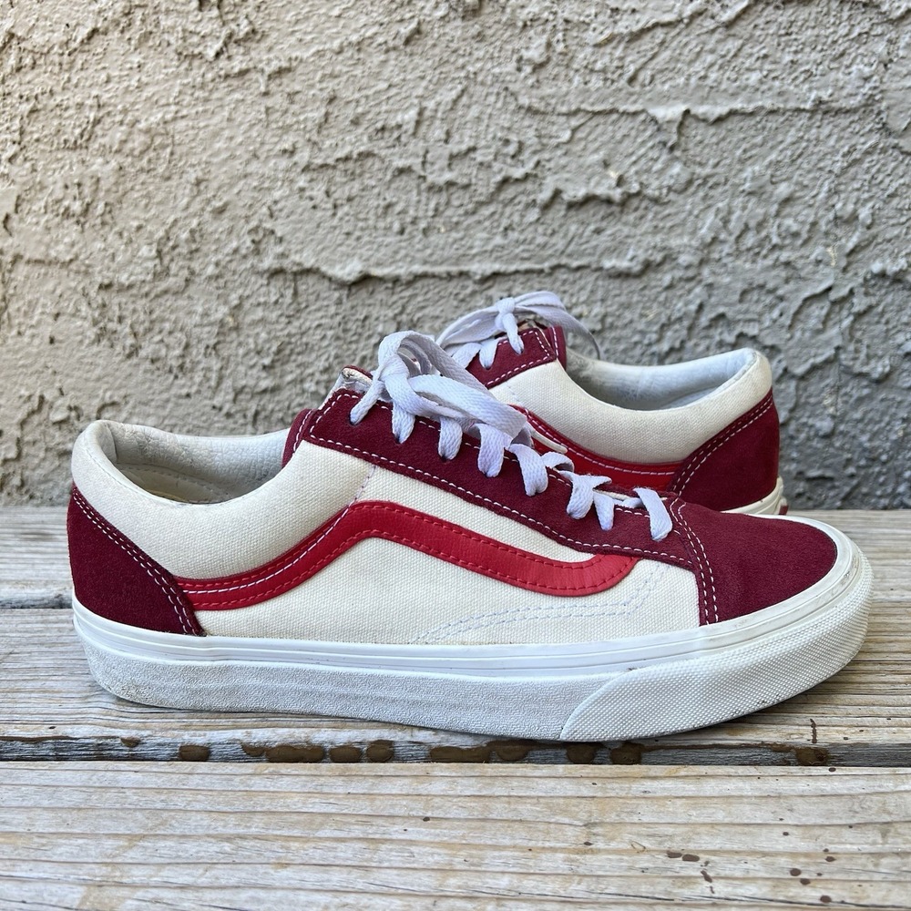 VANS Shoes Men Size 8.5 Style 36 Retro Sport Biking Red Sneakers